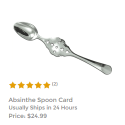 Slotted Card Absinthe Spoon