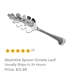 Absinthe Spoon Ornate Leaf